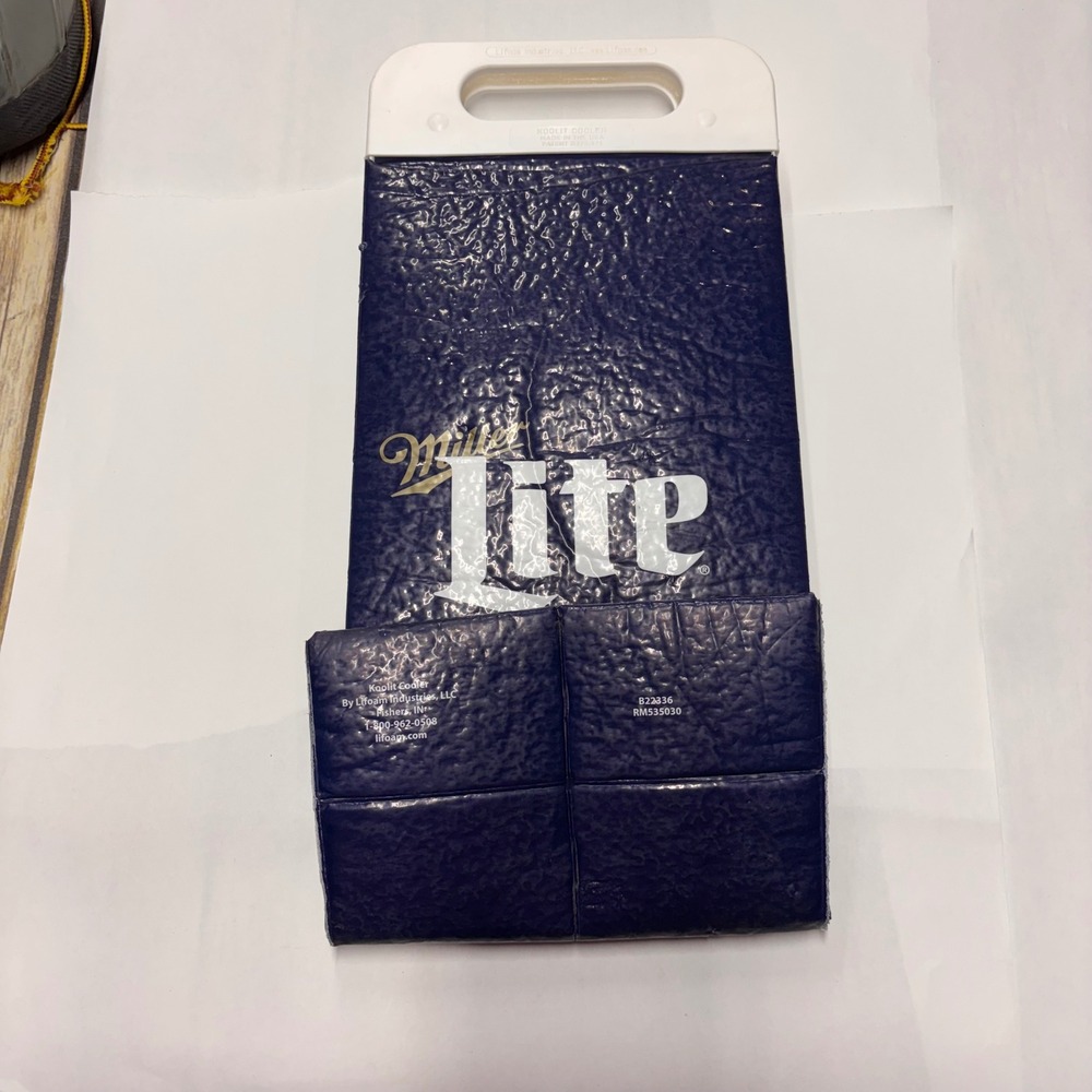 Miller Lite Koolit Cooler Insulated Bag Lifoam Navy Blue Beer Carrier Handle